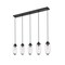 Z-Lite Arden Linear Chandelier, 5-Light, 4.75 In.W x 42 In.L x 12 In.H, Matte Black/Clear 651P-5L-MB - alternate 3